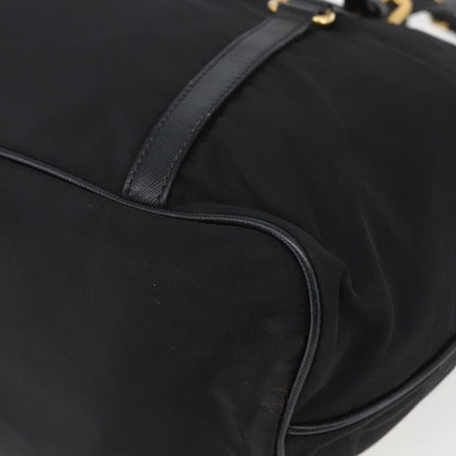 Prada Belted Tote Tessuto, BLACK, NYLON, Tote bag