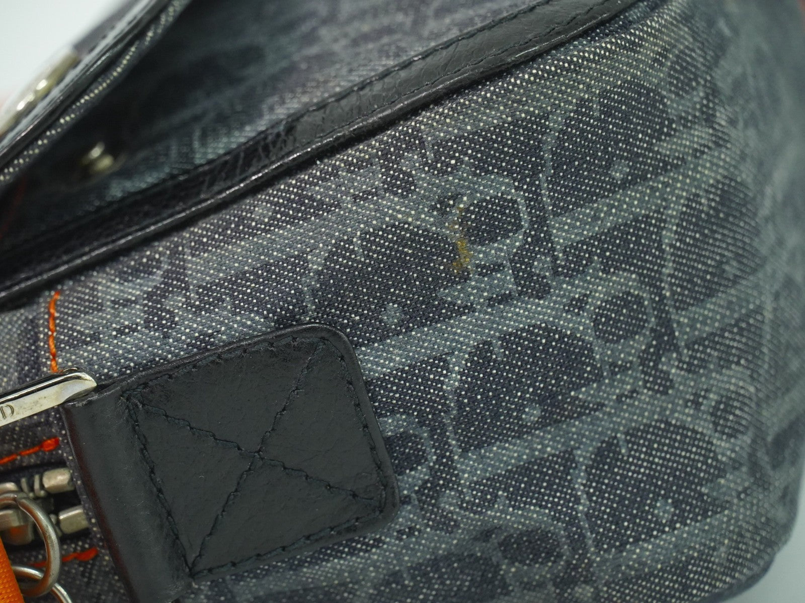 Christian Dior Flight Shoulder Bag Denim, NAVY, DENIM_JEANS, Shoulder bag