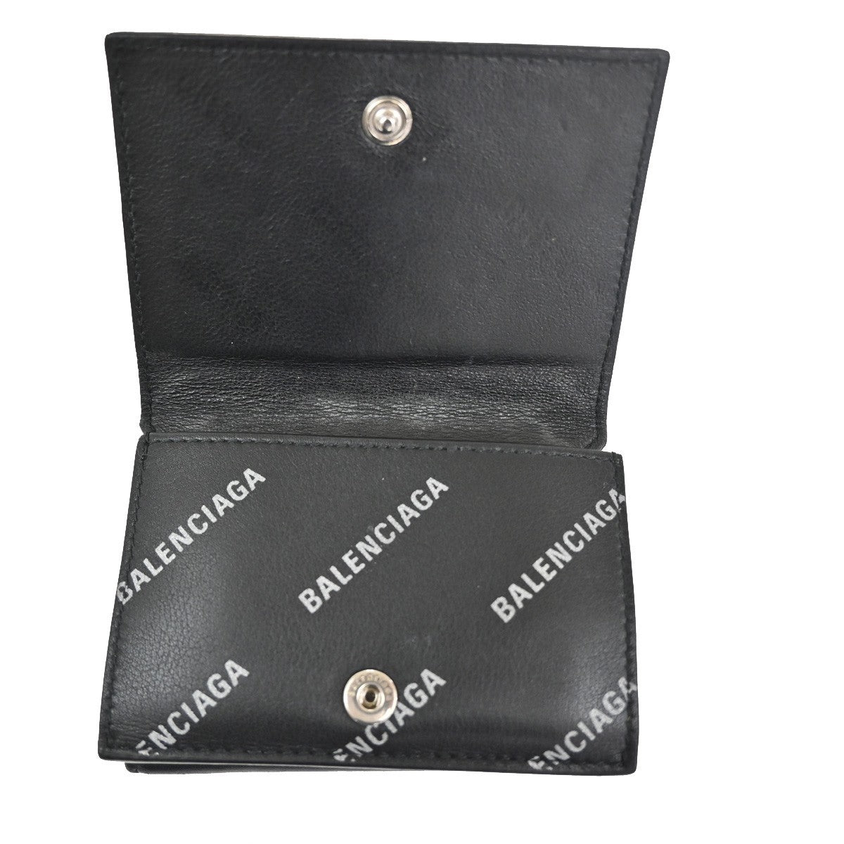 Balenciaga Trifold Wallet Leather, Black, Leather, Wallet