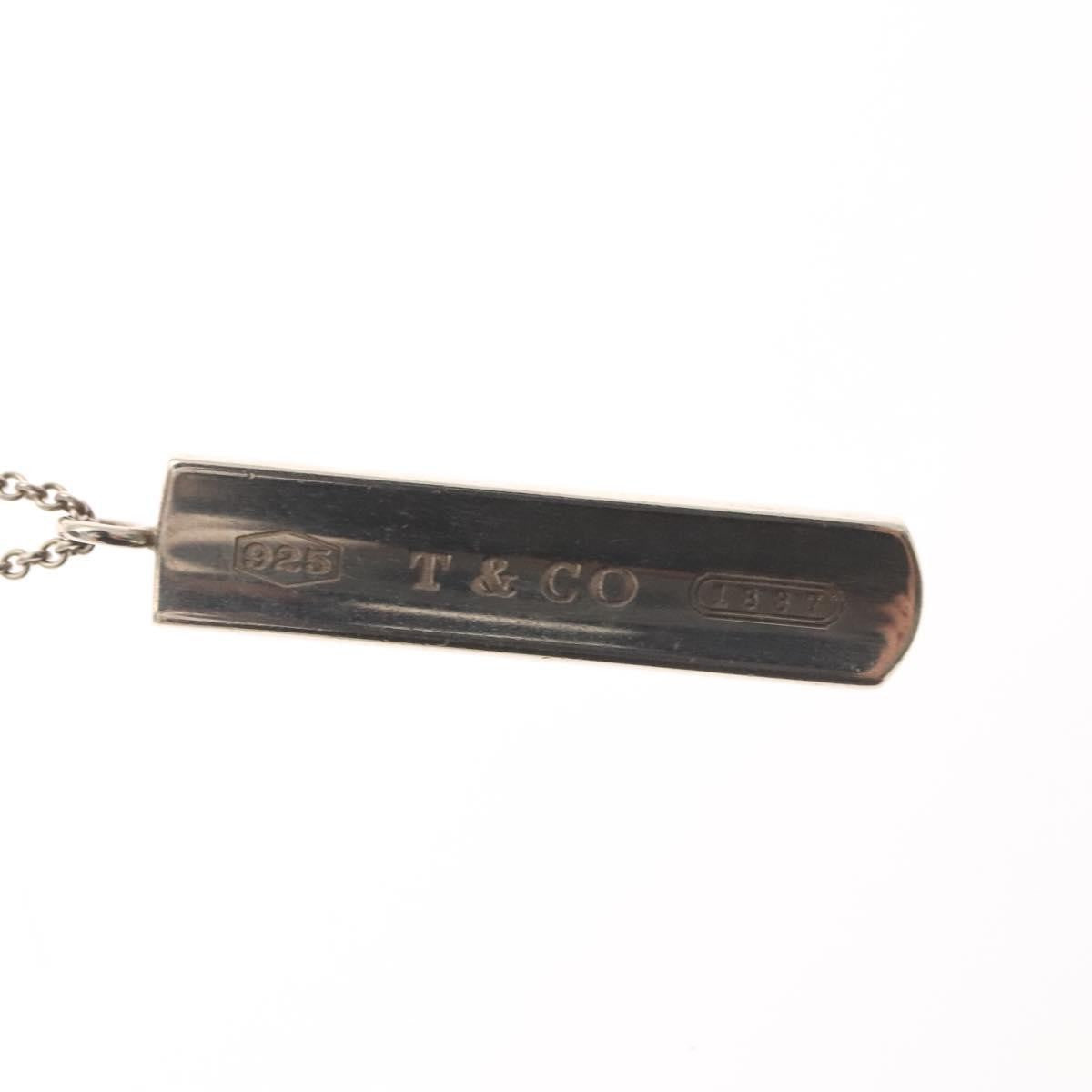 Tiffany & Co. Bar 1837 Pendant necklace Silver 925, SILVER, SILVER, Necklace