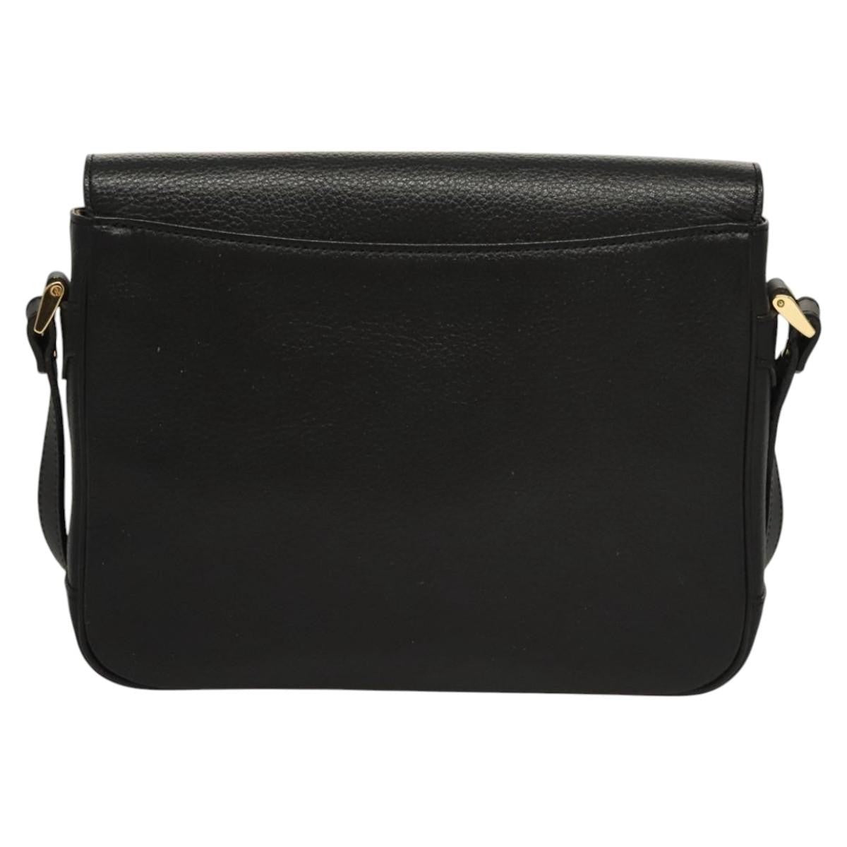 Burberry Vintage Shoulder Bag Leather, BLACK, LEATHER, Shoulder bag