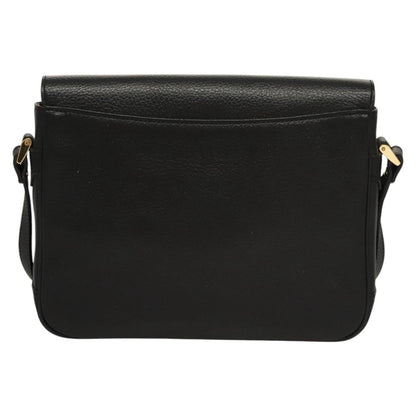 Burberry Vintage Shoulder Bag Leather, BLACK, LEATHER, Shoulder bag