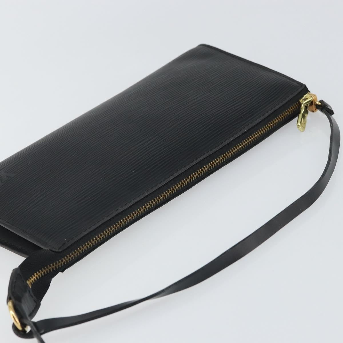 Louis Vuitton Pochette Accessoires Epi Leather, BLACK, LEATHER, Clutche & pouche