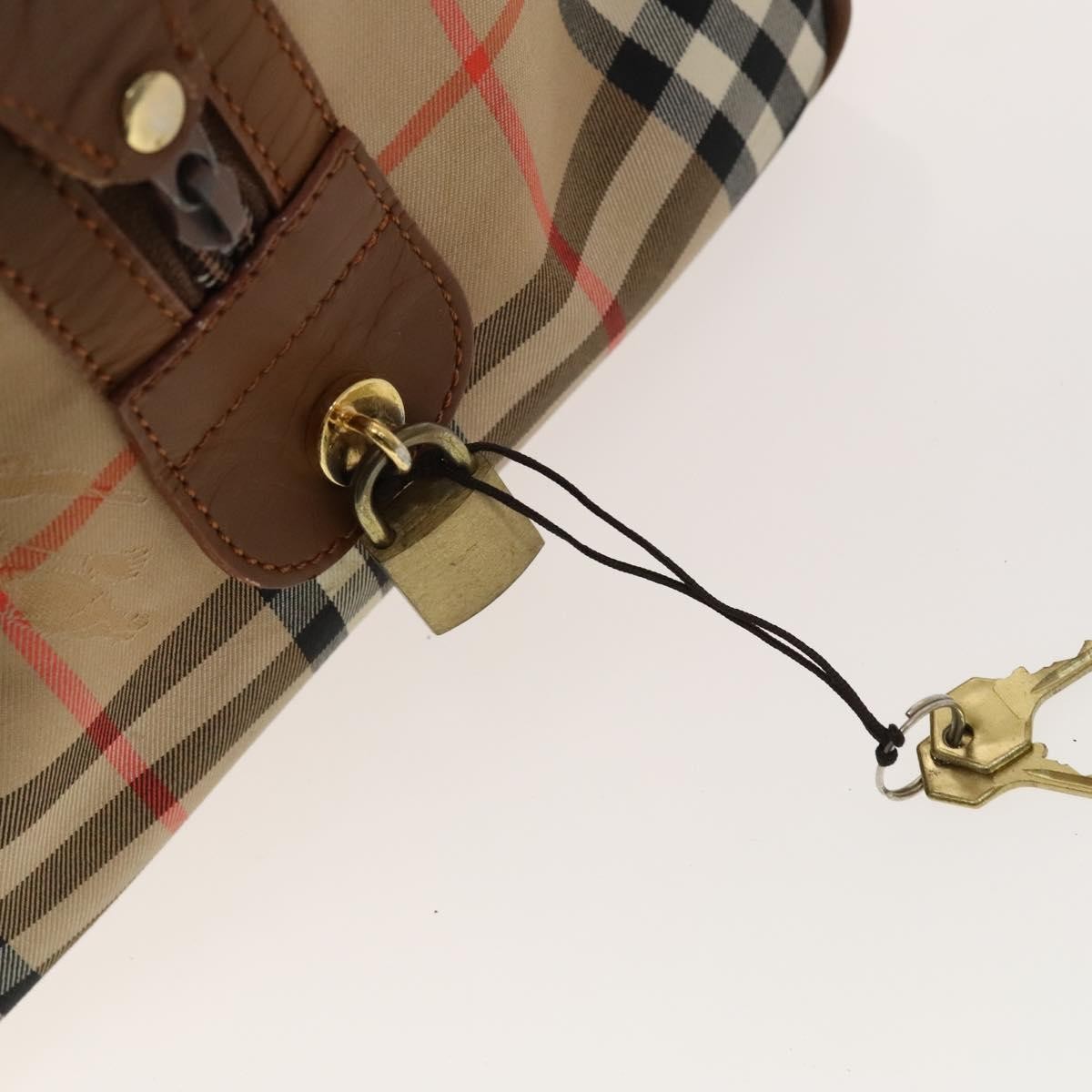 Burberry Vintage Duffle Bag Horseferry Check Canvas, BEIGE, CANVAS, Travel bag