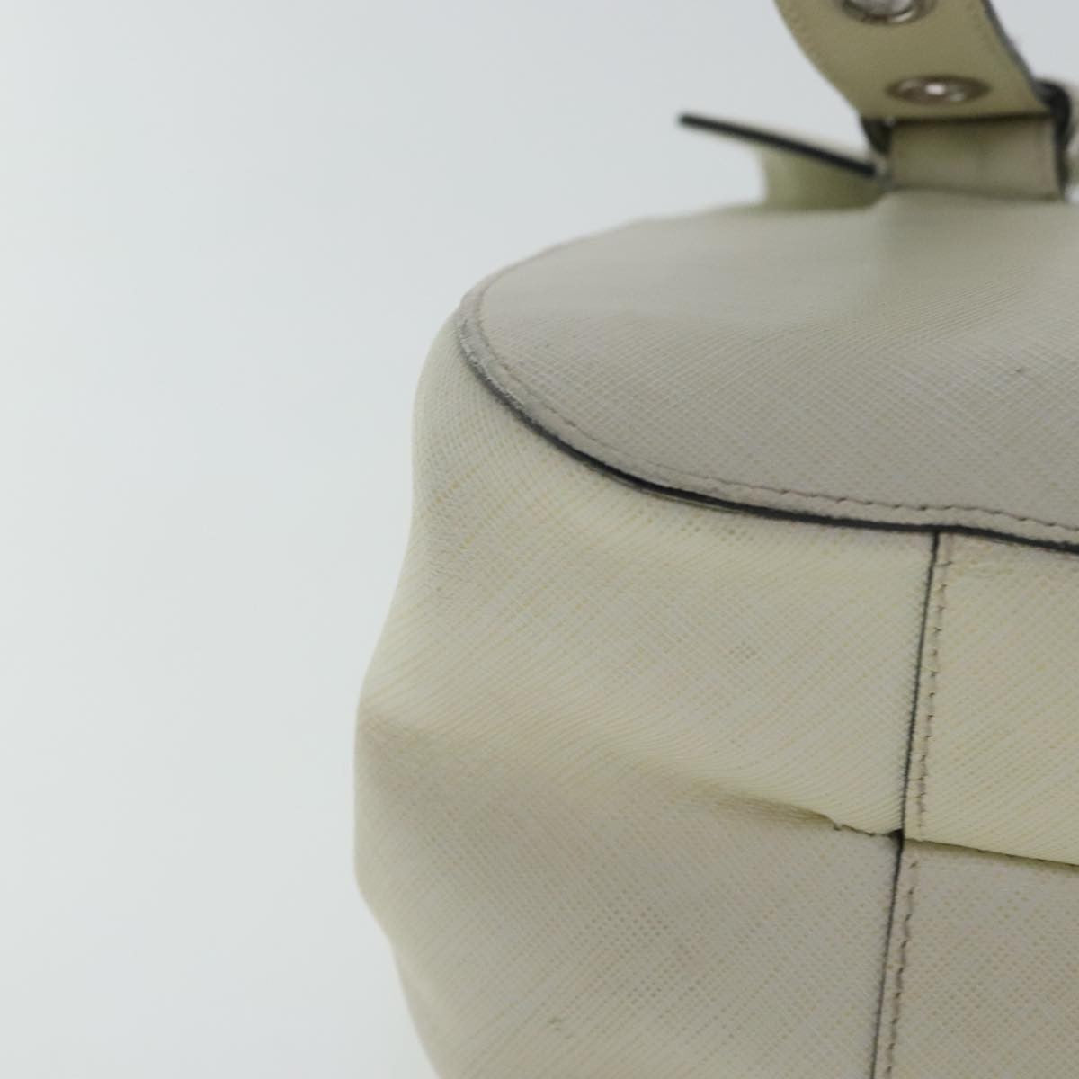 Salvatore Ferragamo Gancini handbag Leather, WHITE, LEATHER, Shoulder bag