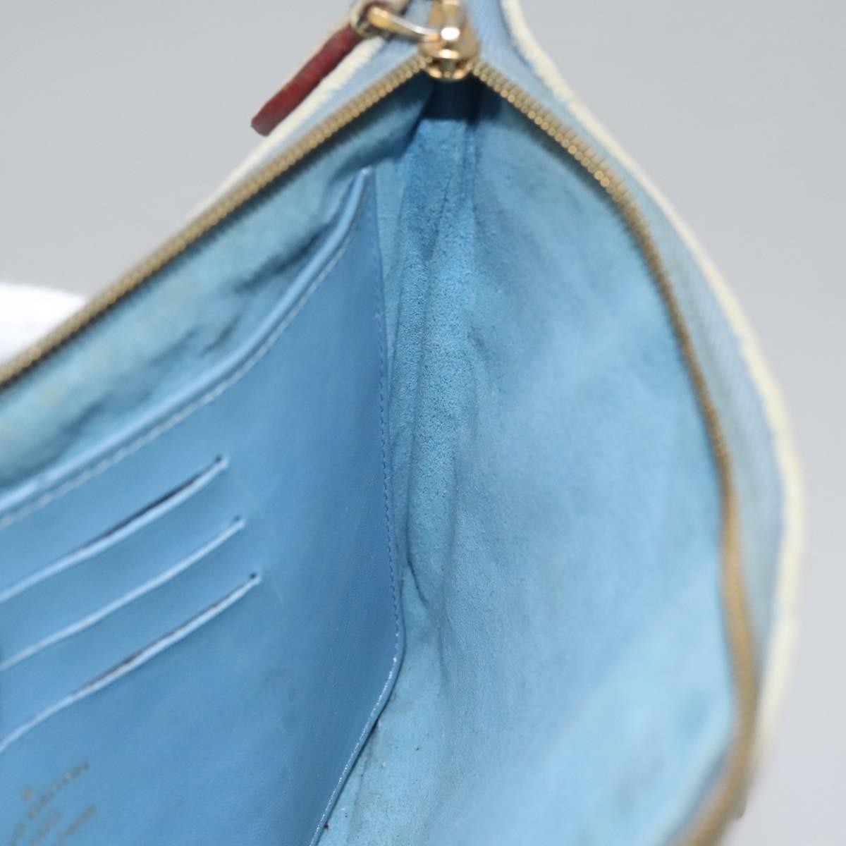 Louis Vuitton New Wave Zipped Pochette Monogram Embroidered Quilted Denim, BLUE, DENIM_JEANS, Clutche & pouche