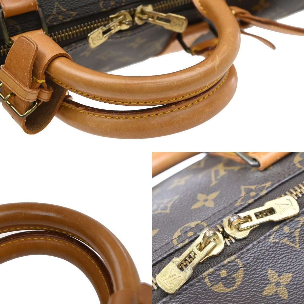 Louis Vuitton Keepall Bag Monogram Canvas, BROWN, CANVAS, Travel bag