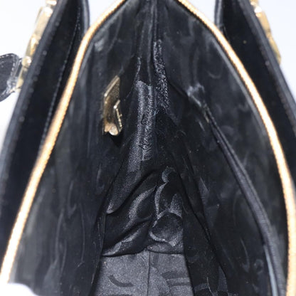 Salvatore Ferragamo Gancini Shoulder Bag Leather, BLACK, LEATHER, Shoulder bag