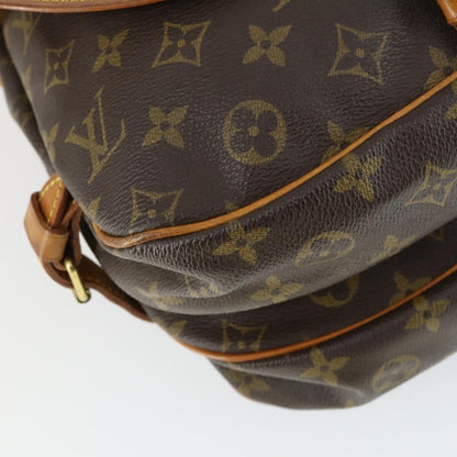 Louis Vuitton Saumur Handbag Monogram Canvas, BROWN, CANVAS, Shoulder bag