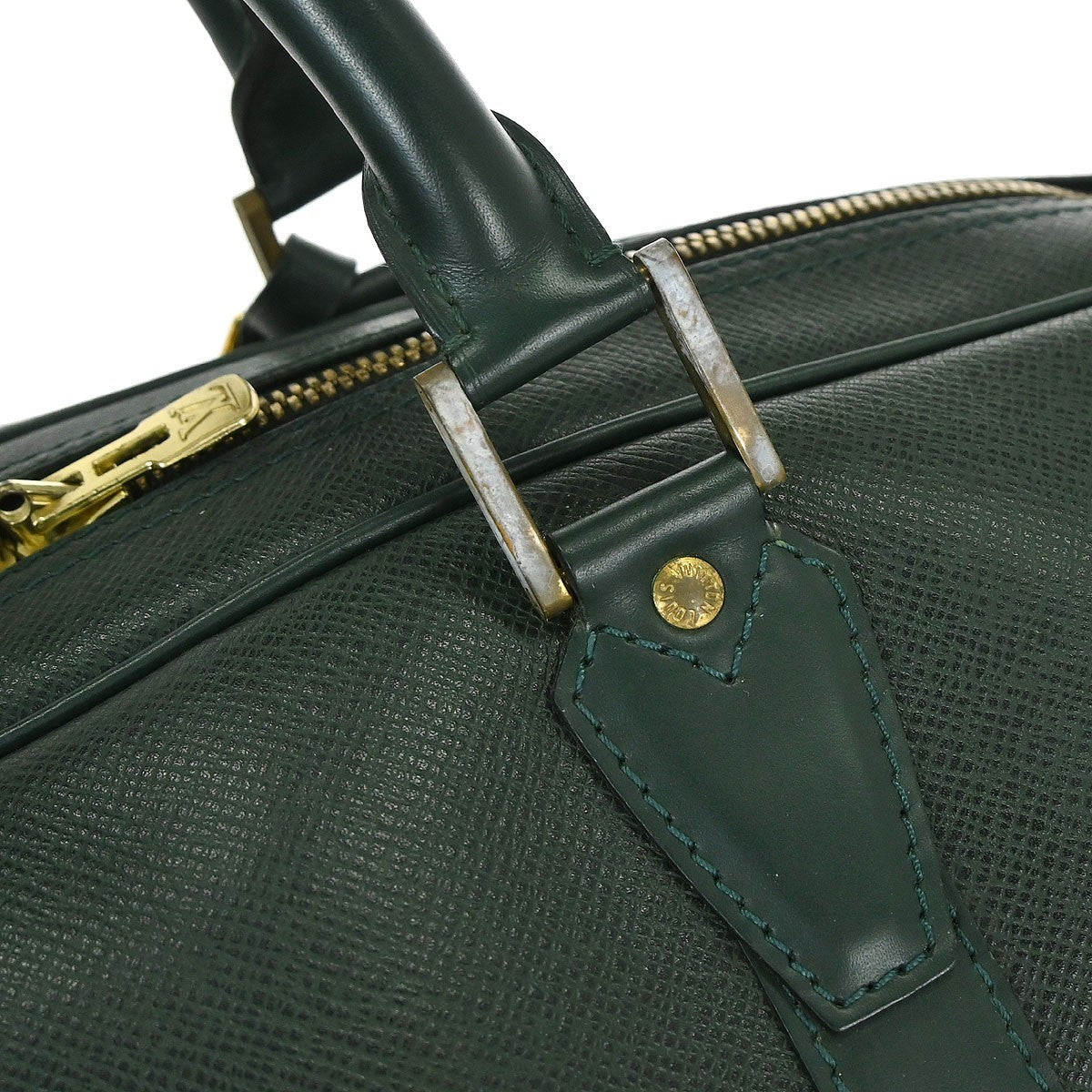 Louis Vuitton Kendall Handbag Taiga Leather, Green, Leather, Travel Bag