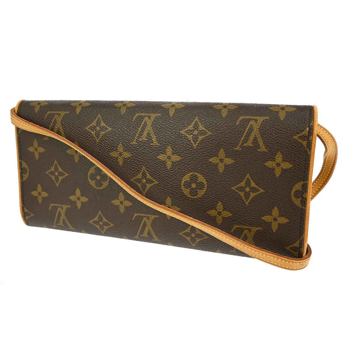 Louis Vuitton Twin Handbag Monogram Canvas, BROWN, CANVAS, Clutche & pouche