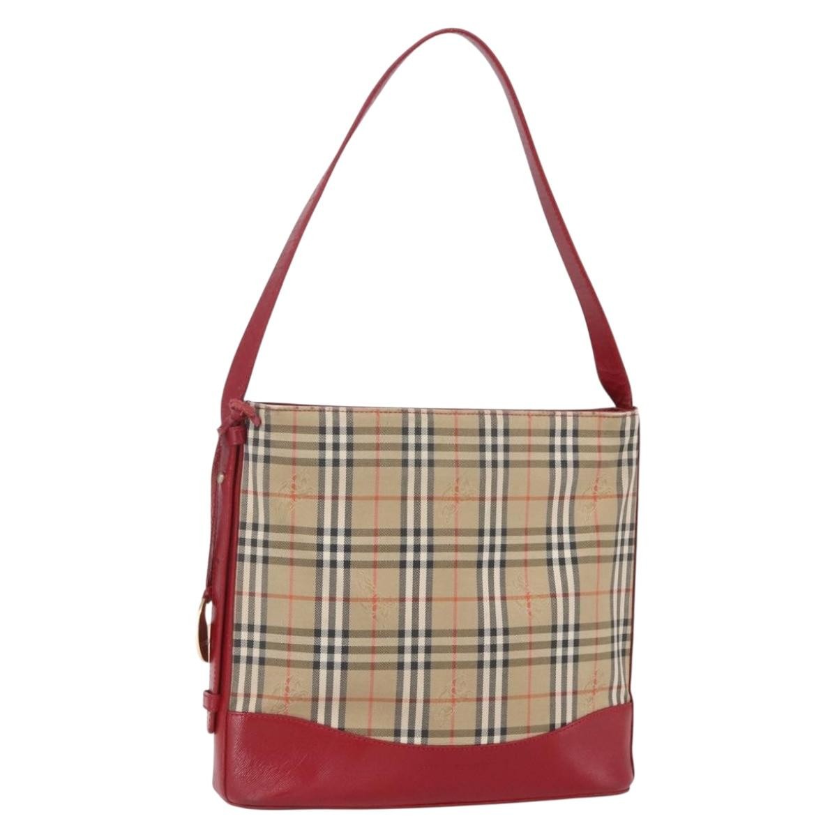 Burberry Nova check Shoulder bag Canvas, BEIGE, CANVAS, Shoulder bag