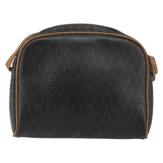 Christian Dior Vintage Honeycomb Shoulder Bag Canvas, BLACK, PVC, Shoulder bag