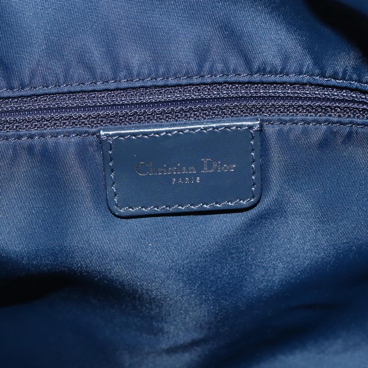 Christian Dior Vintage Trotter Shoulder Bag Canvas, NAVY, CANVAS, Shoulder bag