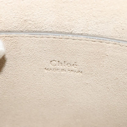 Chloe Faye Crossbody Leather and Suede, Gray, Suede, Shoulder Bag