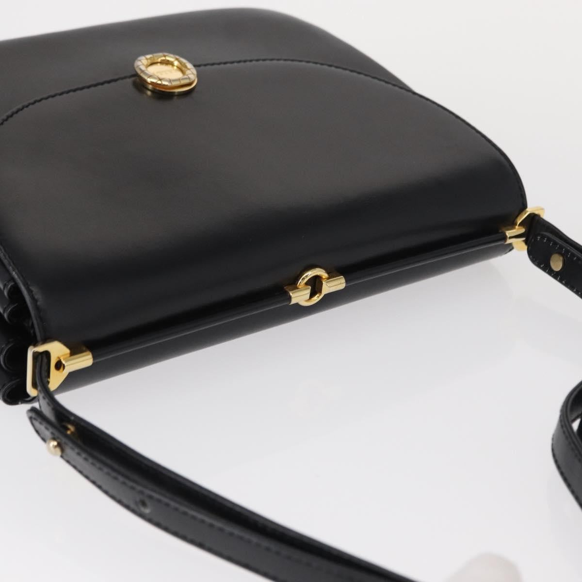 Bally Vintage Shoulder Bag Leather, BLACK, LEATHER, Shoulder bag