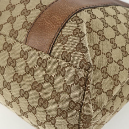 Gucci Bamboo Bar Tote GG Canvas, BEIGE, CANVAS, Tote bag