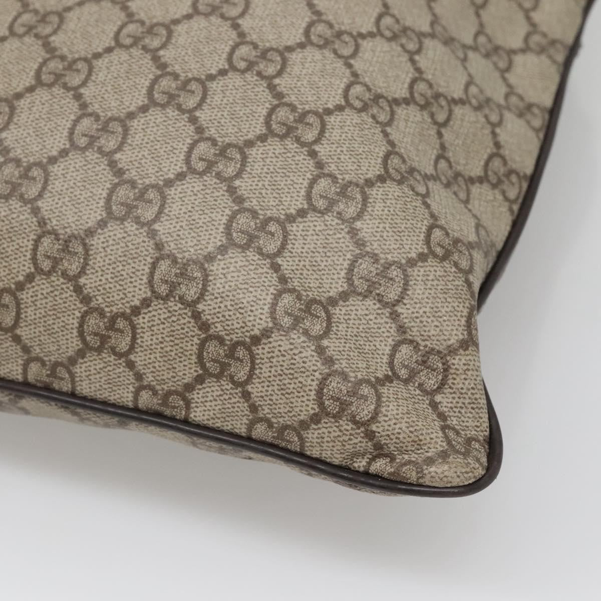 Gucci Zip Top Messenger Bag GG Coated Canvas, BEIGE, CANVAS, Shoulder bag