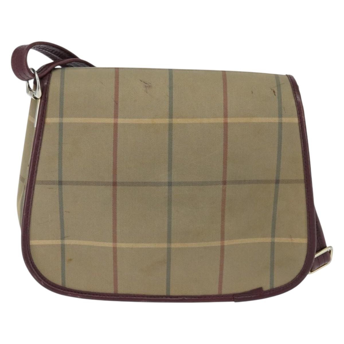 Burberry Nova check Shoulder bag Canvas, BEIGE, CANVAS, Shoulder bag