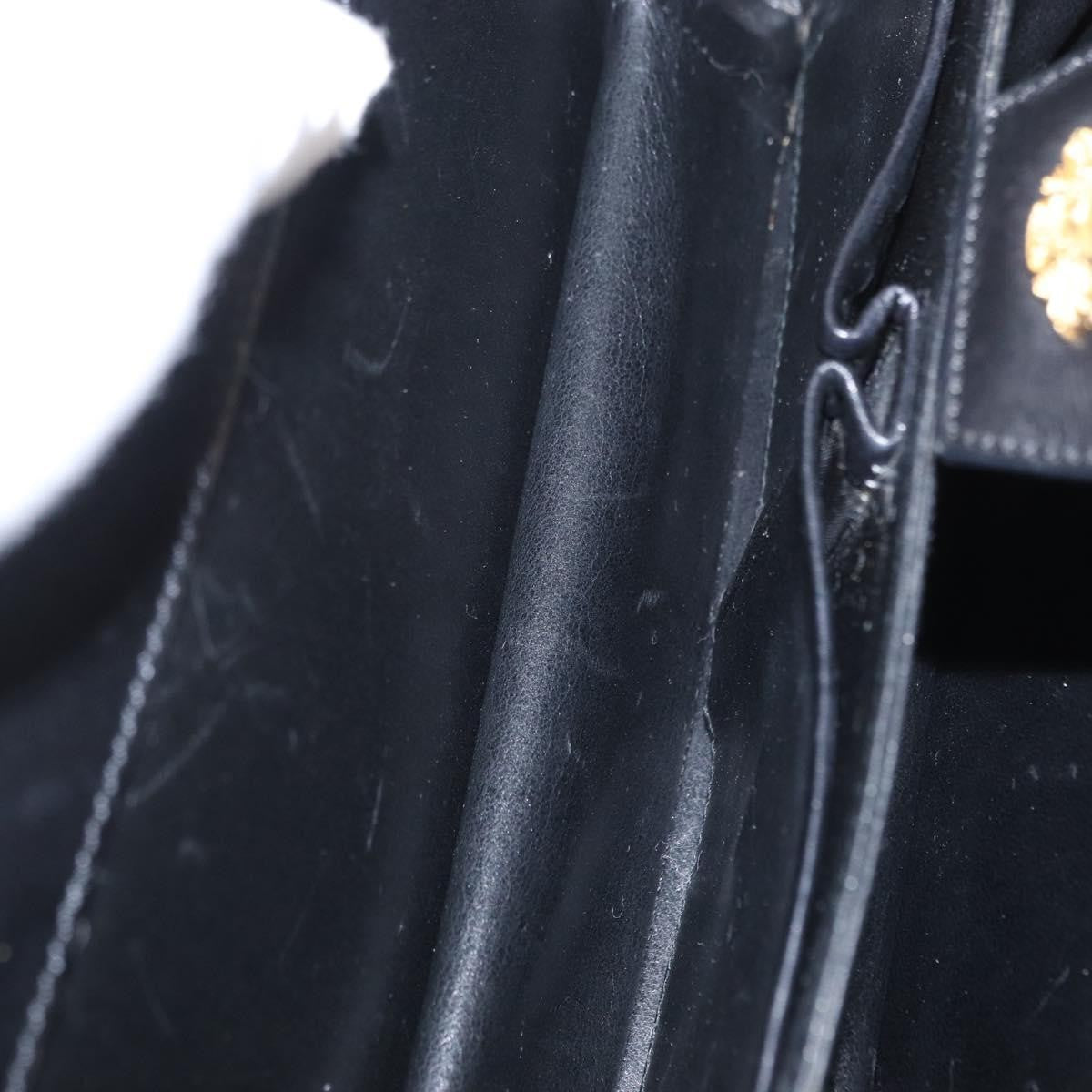 Celine Vintage Shoulder Bag Leather, BLACK, LEATHER, Shoulder bag