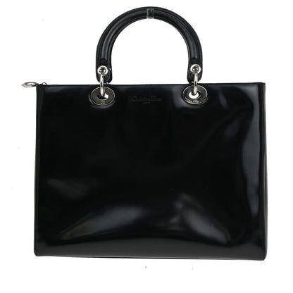 Christian Dior Vintage Lady Dior Patent Patent leather, BLACK, PATENT_LEATHER, Tote bag