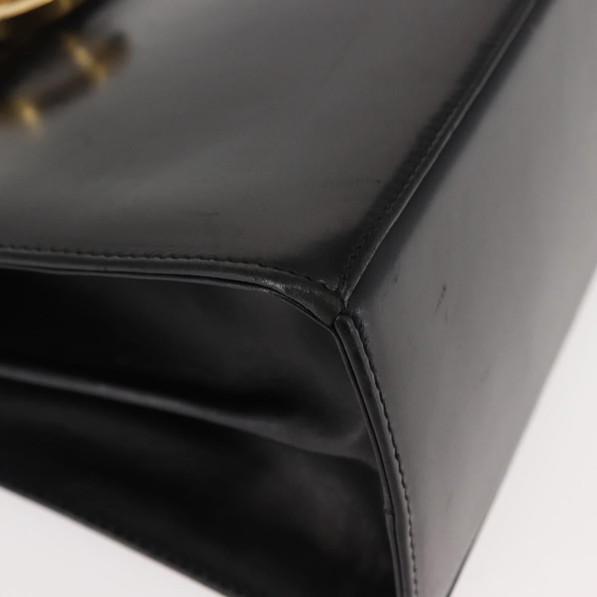 Salvatore Ferragamo Gancini Convertible Top Handle Bag Leather, BLACK, LEATHER, Handbag