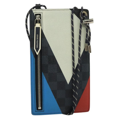 Louis Vuitton Pochette Phone Damier Graphite Canvas, GRAY, CANVAS, Shoulder bag