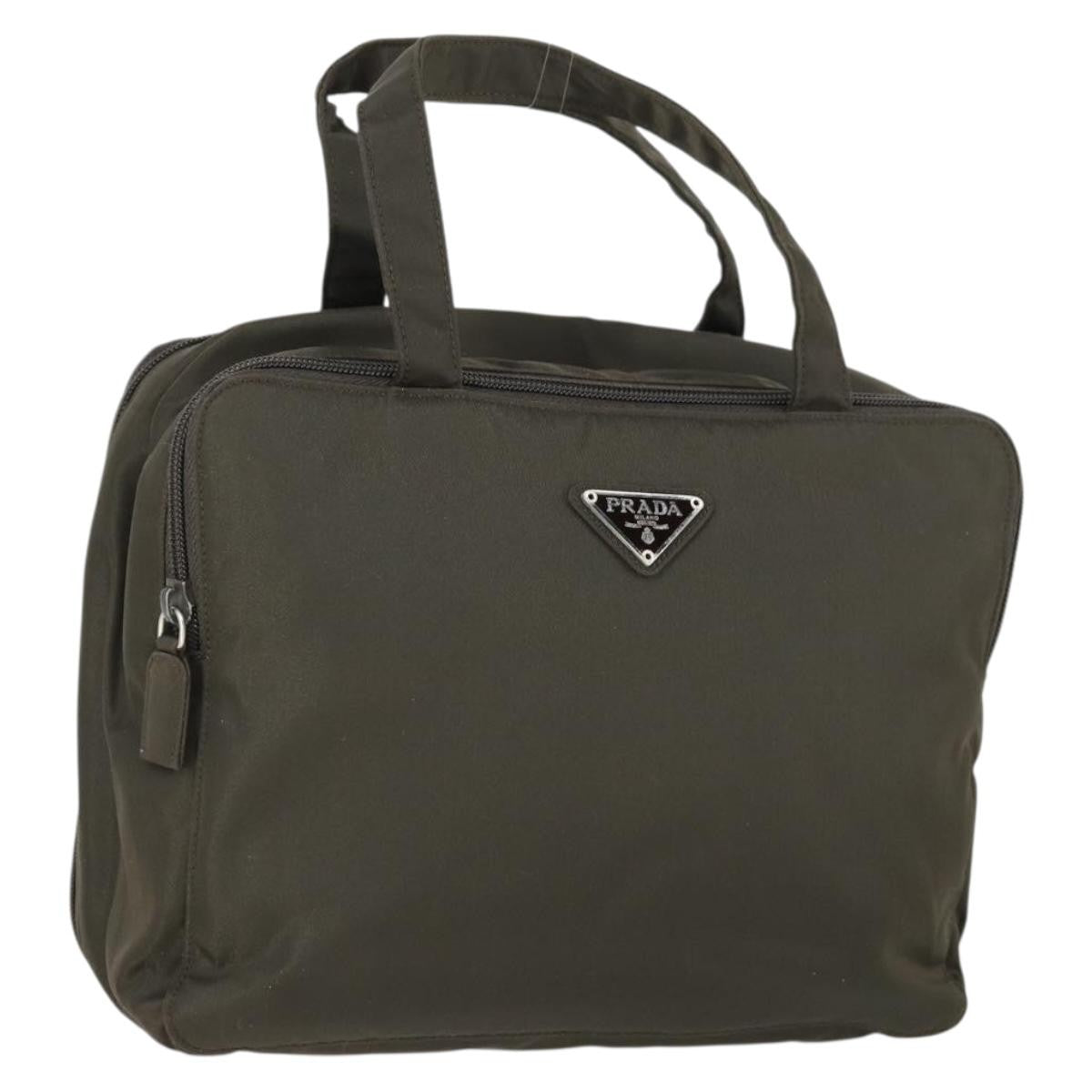 Prada Vintage Handbag Tessuto, KHAKI, NYLON, Handbag