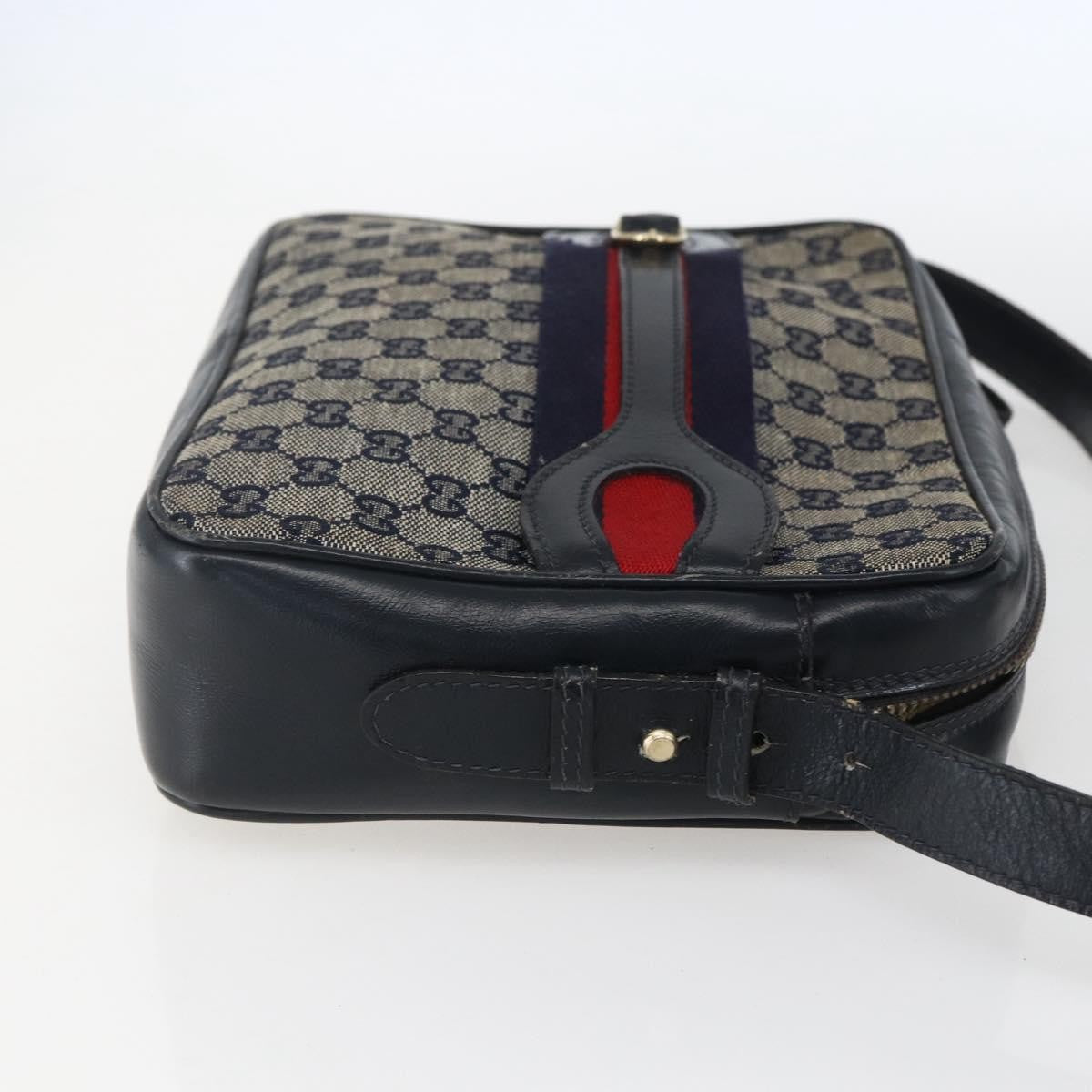 Gucci Sherry line shoulder bag Canvas, NAVY, CANVAS, Shoulder bag