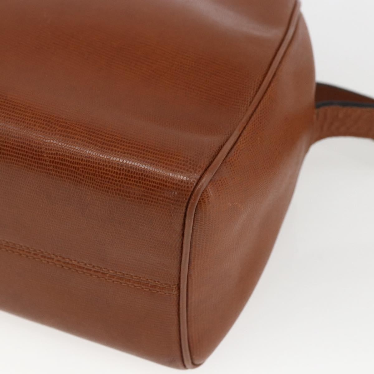 Celine Circle Logo Shoulder Bag Leather, BROWN, LEATHER, Shoulder bag