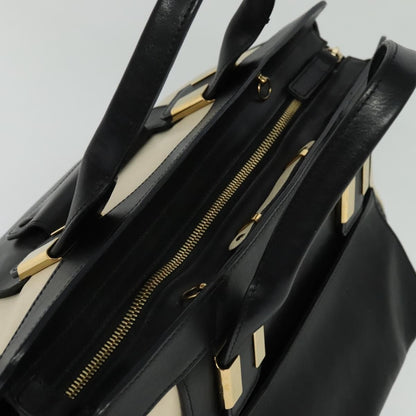 Chloe Alice Satchel Leather, BLACK, LEATHER, Handbag