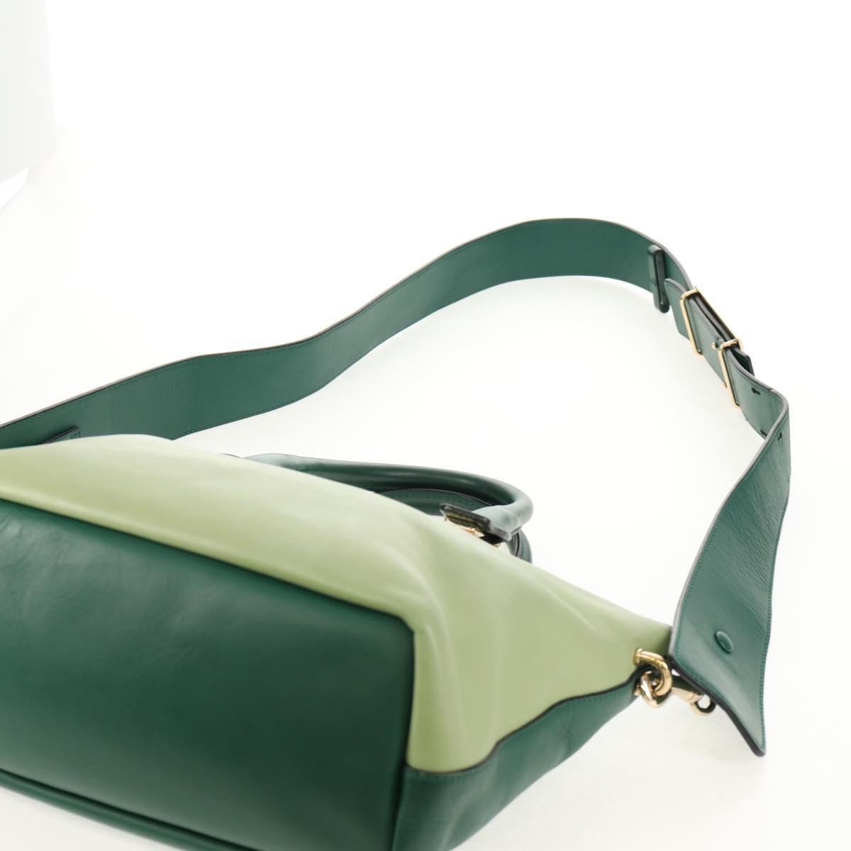 Chloe Bicolor Baylee Satchel Leather, GREEN, LEATHER, Handbag