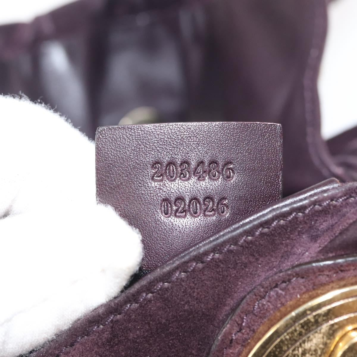 Gucci Hysteria Convertible Top Handle Bag Suede, BURGUNDY, SUEDE, Handbag