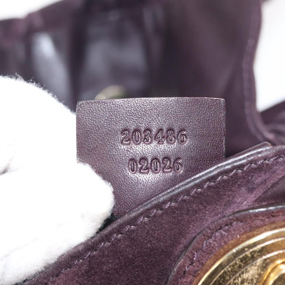 Gucci Hysteria Convertible Top Handle Bag Suede, BURGUNDY, SUEDE, Handbag