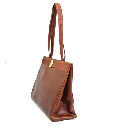 Salvatore Ferragamo Vara shoulder Bag Leather, Brown, Leather, Shoulder Bag