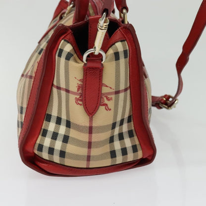 Burberry Pilgrim Satchel Haymarket Coated Canvas, BEIGE, CANVAS, Handbag