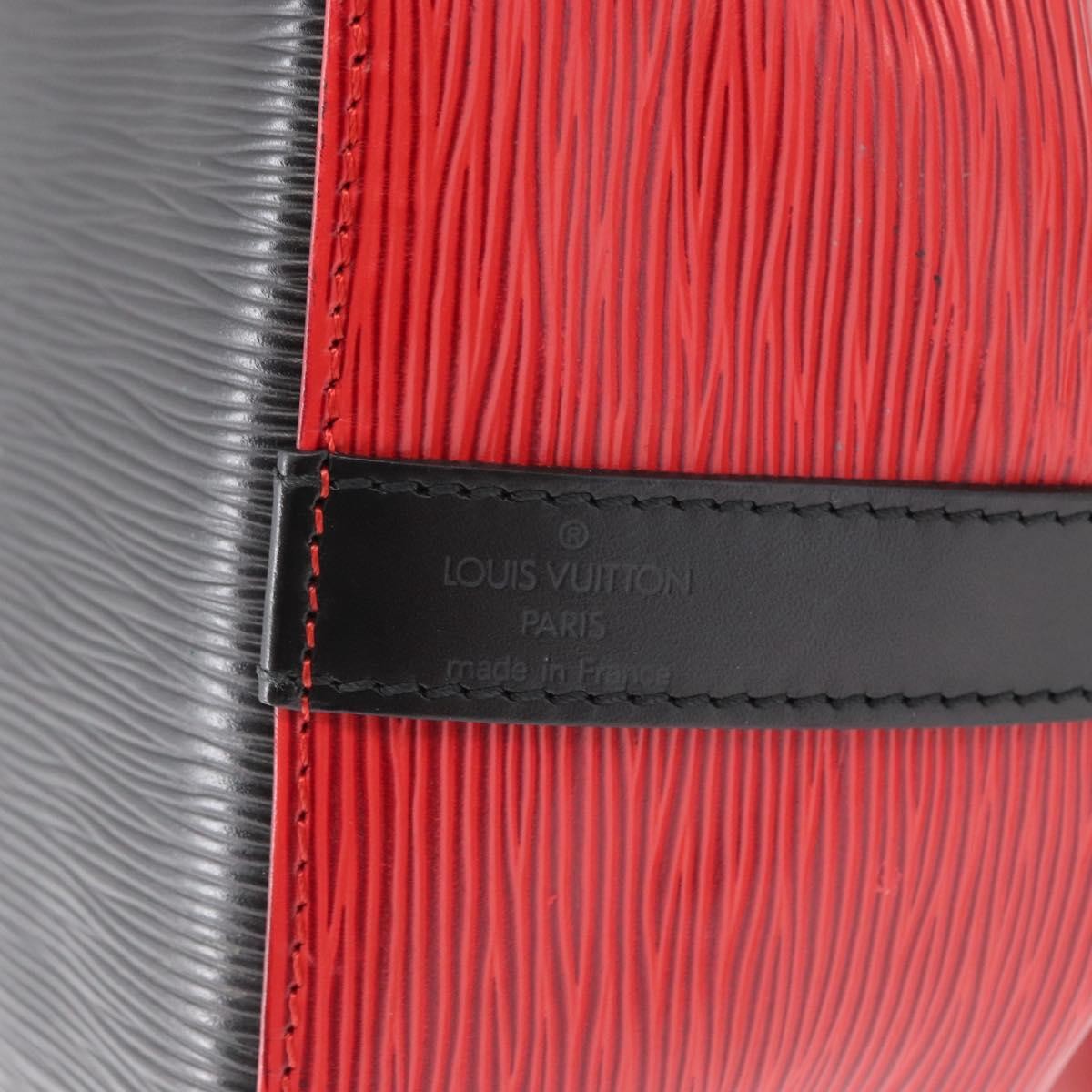 Louis Vuitton Bicolor Petit Noe Handbag Epi Leather, RED, LEATHER, Shoulder bag