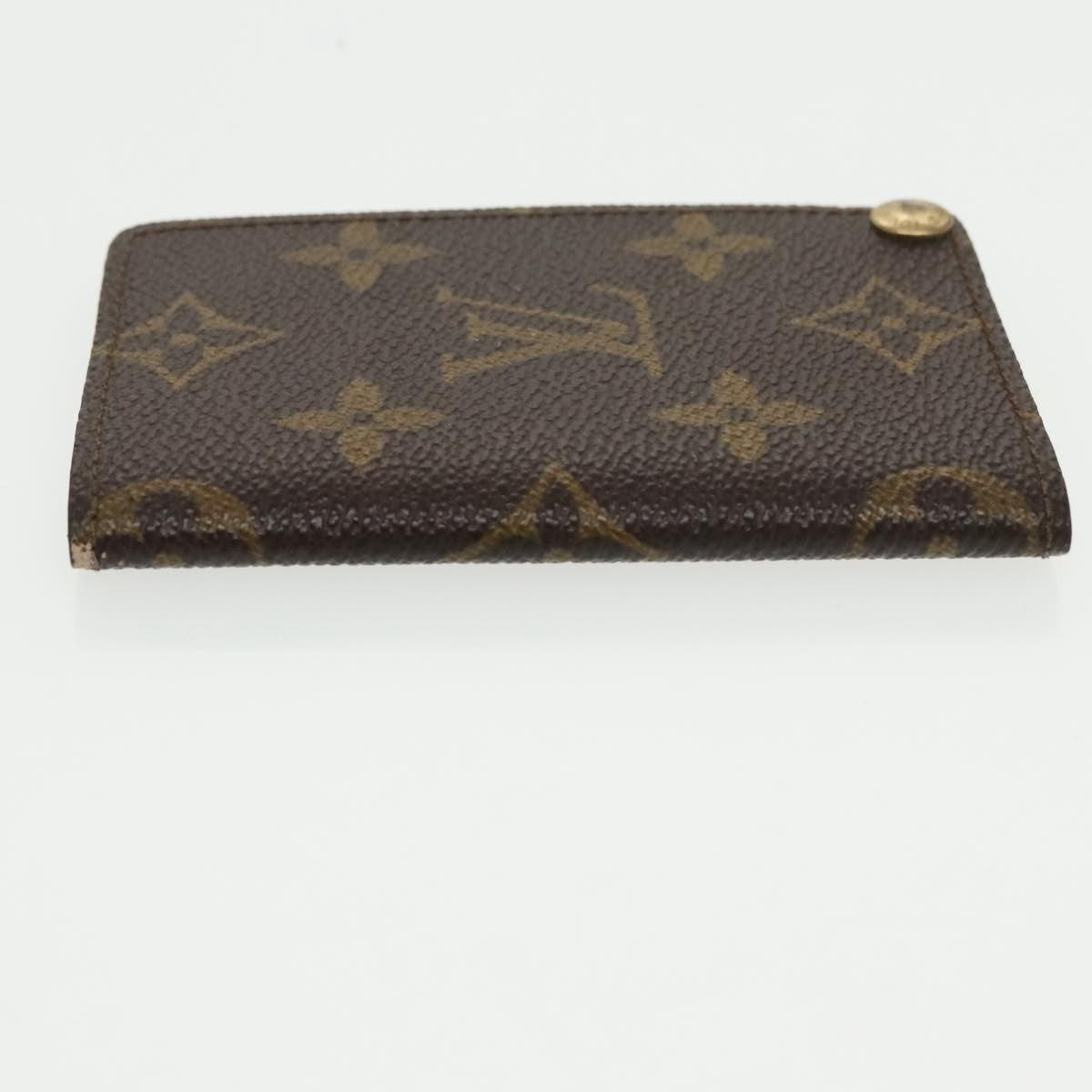 Louis Vuitton Porte Cartes Pression Card Case Monogram Canvas, BROWN, CANVAS, Card Holders