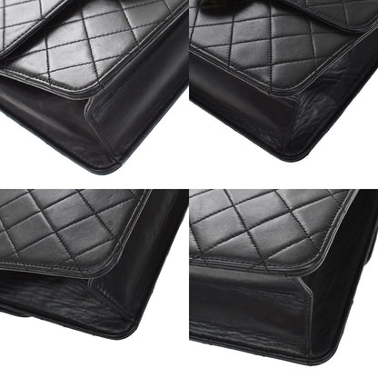 Chanel Vintage Square Classic Flap Bag Quilted Lambskin, BLACK, LEATHER, Shoulder bag