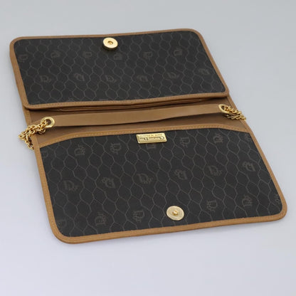 Christian Dior Vintage Honeycomb chain Canvas, BLACK, CANVAS, Handbag