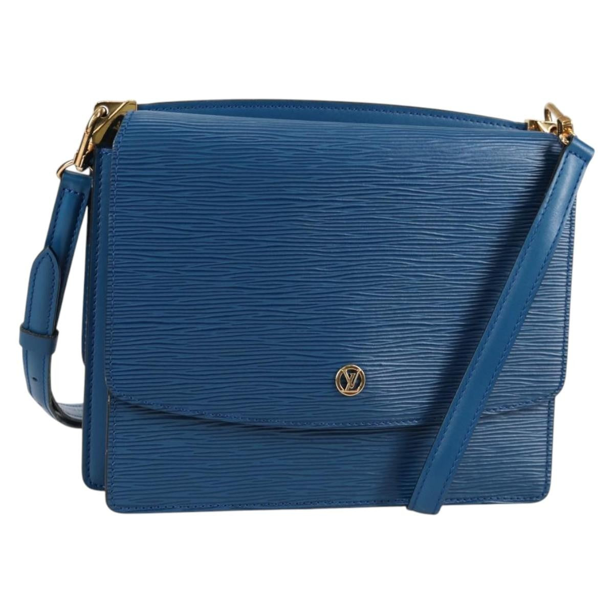Louis Vuitton Grenelle Shoulder Bag Epi Leather, BLUE, LEATHER, Shoulder bag