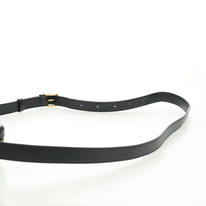 Celine Logo Messenger Bag Triomphe Coated Canvas, Black, PVC, Shoulder Bag