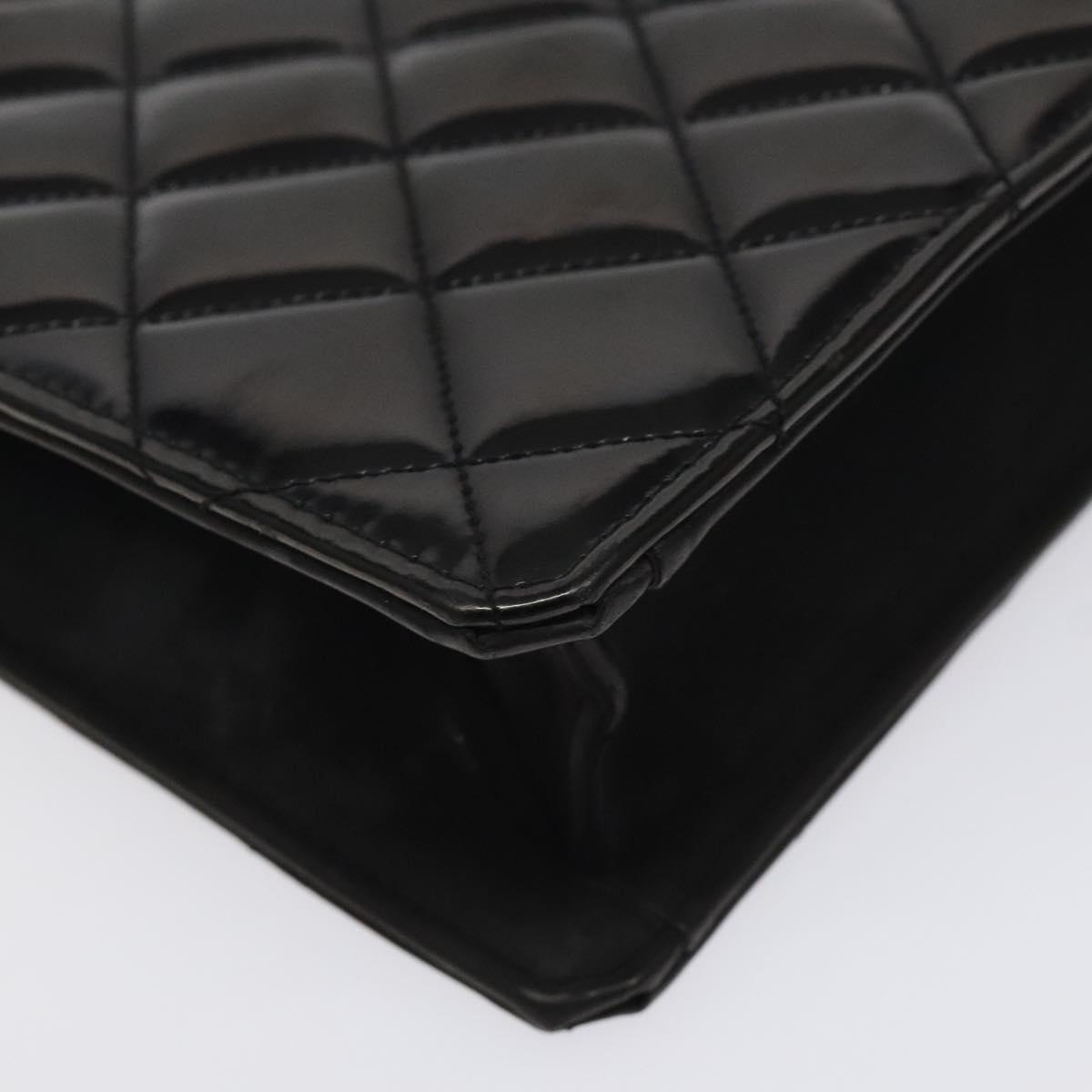 Chanel Vintage Chain Handle Tote Patent leather, BLACK, PATENT_LEATHER, Tote bag