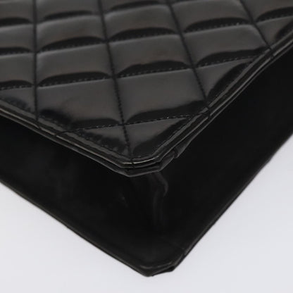 Chanel Vintage Chain Handle Tote Patent leather, BLACK, PATENT_LEATHER, Tote bag