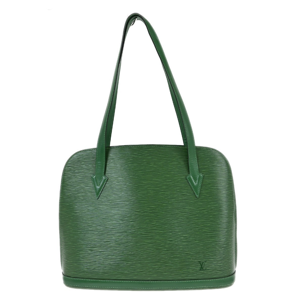 Louis Vuitton Lussac Handbag Epi Leather, GREEN, LEATHER, Shoulder bag