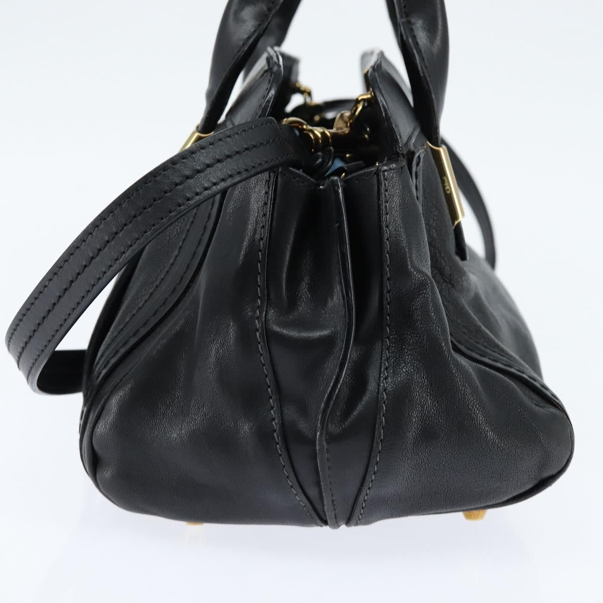 Chloe Alice Satchel Leather, BLACK, LEATHER, Handbag