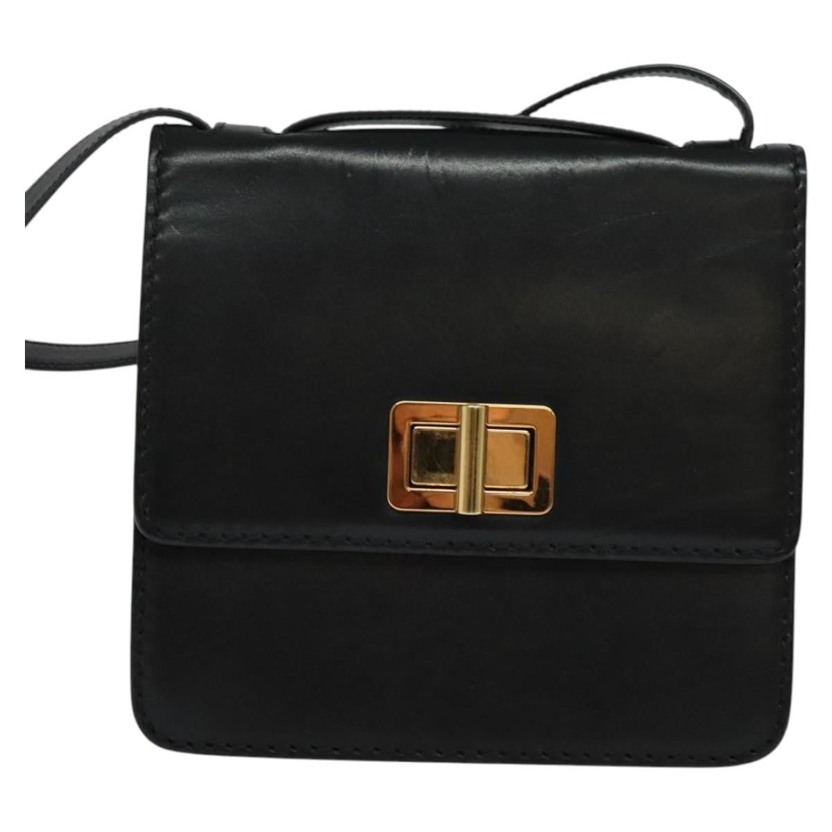 Chloe Louise Shoulder Bag Leather, BLACK, LEATHER, Shoulder bag