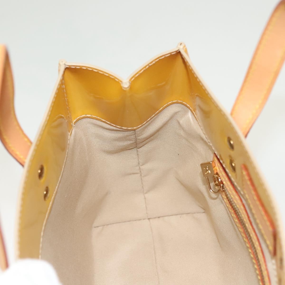 Louis Vuitton Reade Handbag Monogram Vernis, Yellow, Patent Leather, Handbag