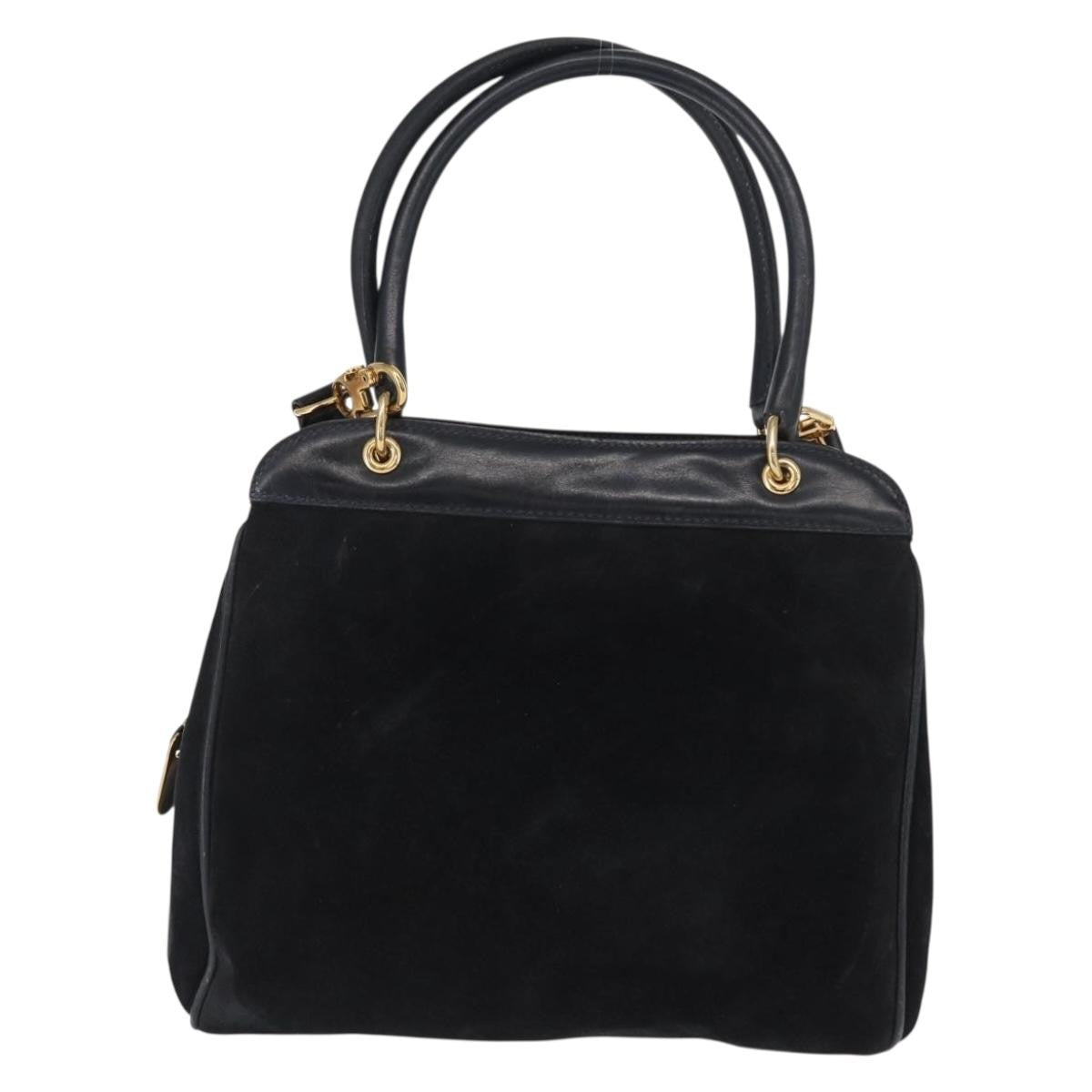 Gucci Vintage Handbag Suede, BLACK, SUEDE, Handbag