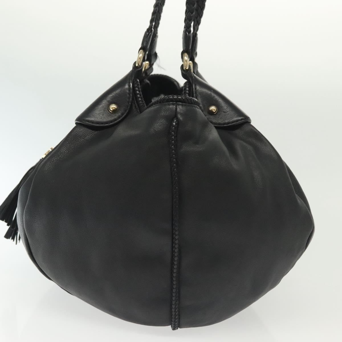 Gucci Marrakech Shoulder Bag Leather, BLACK, LEATHER, Tote bag